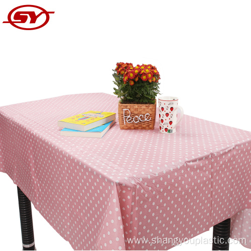 Party Printed PEVA Tablecloth with Flannel black